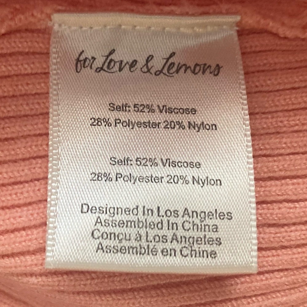 For Love And Lemons Nina Cardigan Peach Pink Size XXS - Picture 6 of 8